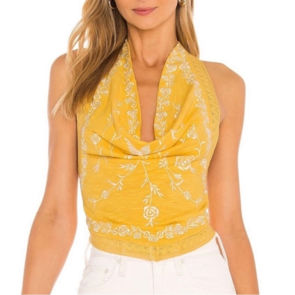 Free People how’s it going Crop Top Tank Top Braided Back